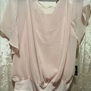 Blush express sheer thong bodysuit. Xl